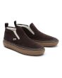 Zapatillas sin cordones resistentes al agua Vans Mid Slip MTE-1 color marrón oscuro y goma para hombre frontal
