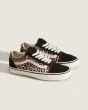 Zapatillas Vans Old SKool Negras con estampado de leopardo para mujer lateral