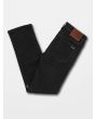Vaquero Volcom Vorta Denim Black Out negro para niños de 8 a 14 años doblado