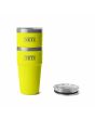 Vasos aislantes Yeti Rambler 20oz Stackable Cup color amarillo Firefly Yellow apilados