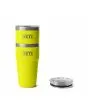 Vasos aislantes Yeti Rambler 20oz Stackable Cup color amarillo Firefly Yellow apilados