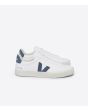 Zapatillas Veja Campo Chromefree Leather Blanco-Azul California Unisex