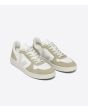Zapatillas Veja V-10 Chromefree Leather White Natural Sahara Unisex frontal