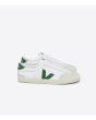 Zapatillas Veja Volley Canvas color Blanco y Verde Esmeralda Unisex