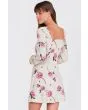 Mujer con Vestido Corto Amuse Society Easy On The Eyes blanco floral posterior