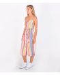 Mujer con Vestido holgado Hurley Sara Midi Multicolor lateral