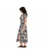 Mujer con Vestido Largo de manga corta Volcom Sunny Wild Long Negro lateral