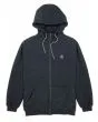Chaqueta sherpa con capucha Vissla Eco-Zy Polar Zip Hoodie Negra para hombre 