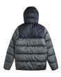 Cazadora impermeable acolchada con capucha Vissla North Seas Eco Puffer color gris oscuro para hombre posterior