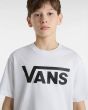Niño con Camiseta de manga corta Vans Classic Blanca con el logo en negro estampado delantero