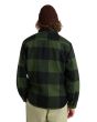 Hombre con Sobrecamisa Vans Denby Fuzzy Shacket Negro-Verde posterior