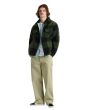 Hombre con Sobrecamisa Vans Denby Fuzzy Shacket Negro-Verde corte holgado