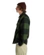 Hombre con Sobrecamisa Vans Denby Fuzzy Shacket Negro-Verde lateral