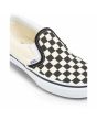 Zapatillas sin cordones Vans Classic Slip-On Checkerboard Negro-Blanco para niño/a 4-8 años laterales elásticos