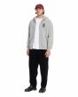 Hombre con sudadera Volcom Catastrophy Zip Gris Jaspeado corte clásico