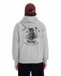 Hombre con sudadera Volcom Catastrophy Zip Gris Jaspeado espalda