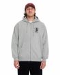 Hombre con sudadera Volcom Catastrophy Zip Gris Jaspeado