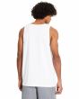Hombre con camiseta sin mangas Volcom Stone Blanks Blanca espalda