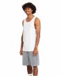 Hombre con camiseta sin mangas Volcom Stone Blanks Blanca lateral