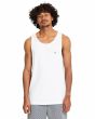 Hombre con camiseta sin mangas Volcom Stone Blanks Blanca