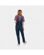 Mujer con peto vaquero Carhartt WIP W' Bib Overall azul posterior