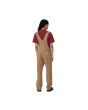 Mujer con Peto Carhartt WIP W' Bib Overall Straight Peanut Rinsed posterior