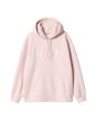 Sudadera con capucha Carhartt WIP W' Hooded Carhartt Sweat rosa claro con logo blanco cera para mujer
