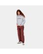 Mujer con sudadera de capucha Carhartt WIP W' Hooded Carhartt Sweatshirt Gris lateral