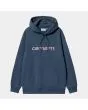 Sudadera con capucha Carhartt WIP Women's Hooded Carhartt Sweatshirt Squid Glassy Pink para mujer