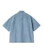 Camisa vaquera de manga corta Carhartt WIP Lovilia Shirt en color azul blanqueado para mujer posterior