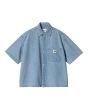Camisa vaquera de manga corta Carhartt WIP Lovilia Shirt en color azul blanqueado para mujer