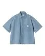Camisa vaquera de manga corta Carhartt WIP Lovilia Shirt en color azul blanqueado para mujer