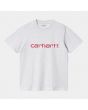 Camiseta orgánica de manga corta Carhartt WIP W' Script Ash Heather Rocket para mujer
