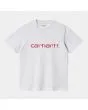 Camiseta orgánica de manga corta Carhartt WIP W' Script Ash Heather Rocket para mujer