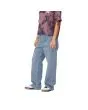 Mujer con pantalones vaqueros holgados Carhartt WIP Simple Pant Azul Lavado Ligero lateral