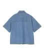 Camisa vaquera de manga corta Carhartt WIP Lovilia Shirt Azul Stone Washed para mujer posterior
