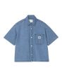 Camisa vaquera de manga corta Carhartt WIP Lovilia Shirt Azul Stone Washed para mujer