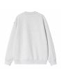 Sudadera Carhartt WIP Women's Carhartt Sweatshirt gris claro con logo lila para mujer posterior