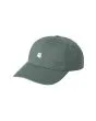 Gorra Carhartt WIP W' Madison Logo Cap verde pino y blanco cera para mujer