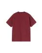 Camiseta de manga corta Carhartt WIP Women's Pocket T-Shirt color rojo marsala para mujer posterior