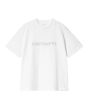 Camiseta de manga corta Carhartt WIP W' Rivet Script color blanco con logo plateado para mujer 