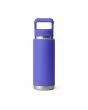 Botella de agua con tapa de pajita integrada Yeti Rambler 26oz Straw Cap Ultramarine Violet posterior