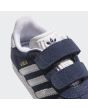 Zapatillas de velcro Adidas Gazelle Azul marino con detalles en blanco para niño lengüeta
