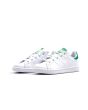 Zapatillas Adidas Stan Smith C blancas y verdes para niño frontal