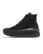 Zapatillas de lona con plataforma Converse Chuck Taylor All Star Move Hi en color negro y suela negra izquierda 