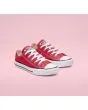 Zapatillas bajas de lona Converse All Star Chuck Taylor rojas para niños frontal
