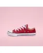 Zapatillas bajas de lona Converse All Star Chuck Taylor rojas para niños izquierda