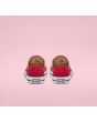 Zapatillas bajas de lona Converse All Star Chuck Taylor rojas para niños posterior