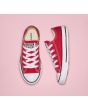 Zapatillas bajas de lona Converse All Star Chuck Taylor rojas para niños superior