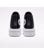 Zapatillas converse de piel con plataforma Chuck Taylor All Star Move High Top negras posterior